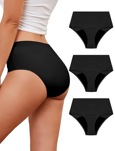 PoseFree Perioden Unterwäsche Starke Blutung 40ml Absorption Periodenslip für Damen Menstruationsunterwäsche Nahtlos Weiche Bequem - 3er Pack - Größe L von PoseFree