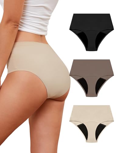 PoseFree Periodenslips für Starke Blutung 40ml Saugvolumen (~4 Tampons) | Hochsaugend & Lecksicher | Nahtlose, Atmungsaktive Damenunterwäsche | 3er Pack - Größe XXL von PoseFree