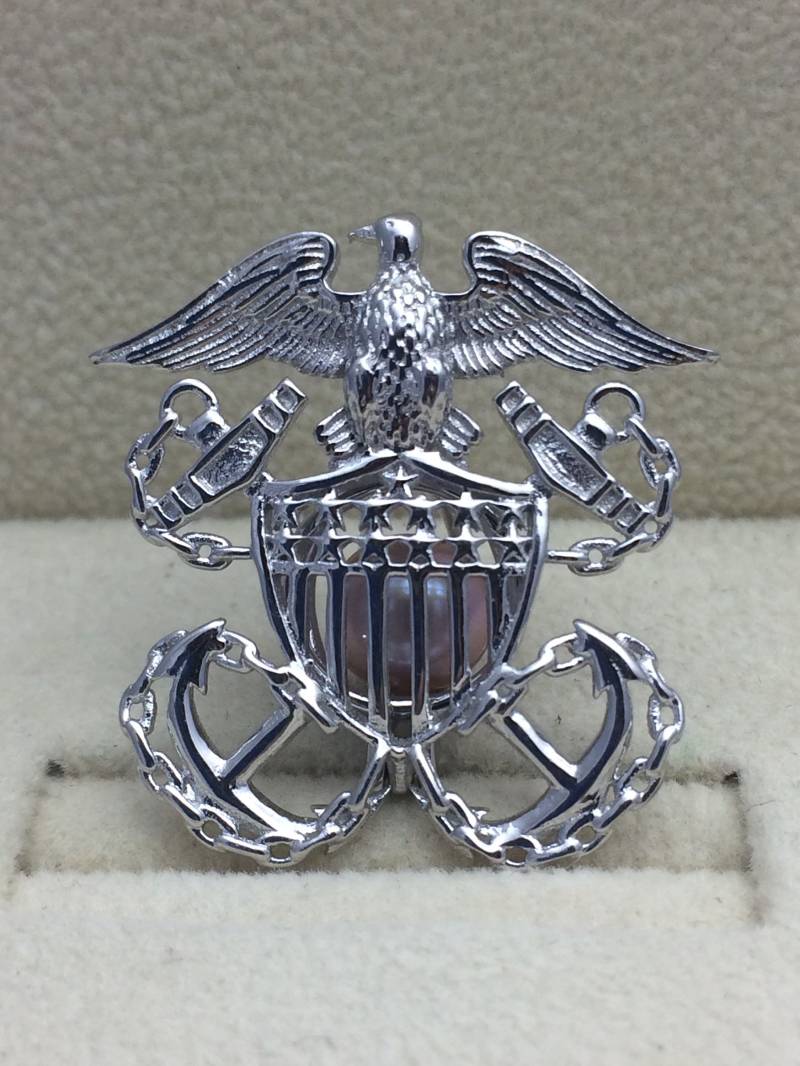 U.s Navy Pearl Cage Pendant 925 Solid Sterling Silver U.s Navy Pearl Cage Pendant 925 Solid Sterling Silver von PoseidonPendants