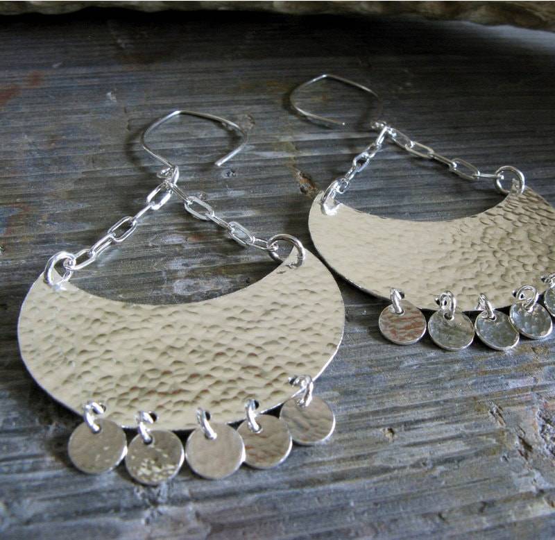 Boho Halbmond Ohrringe Aus Sterlingsilber Boho Halbmond Ohrringe Aus Sterlingsilber von PoseidonsBooty