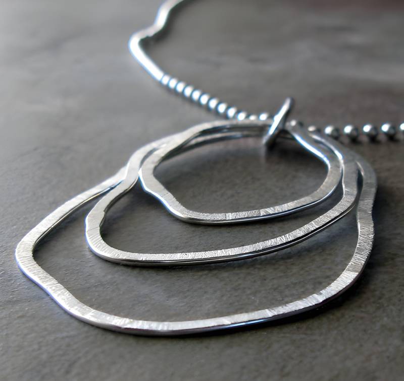 Große Leichte Sterling Silber Anhänger Halskette Handwerker Handgemachten Schmuck von PoseidonsBooty
