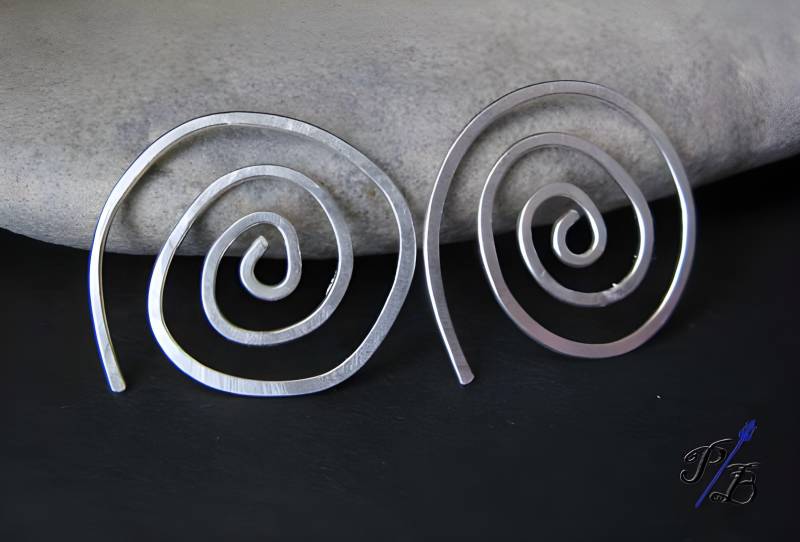 Kleine Spiral-Creolen Aus 18 Gauge Sterling Silber Oder 14 Karat Gold Kleine Spiral-Creolen Aus 18 Gauge Sterling Silber Oder 14 Karat Gold von PoseidonsBooty