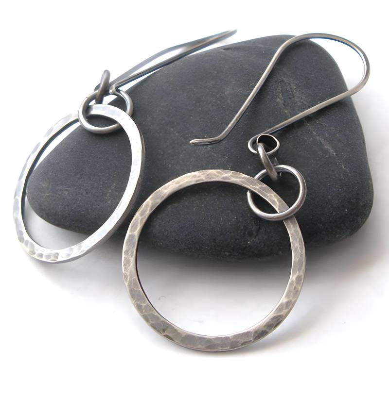 Lange Kreis Creolen Handwerkliche Handarbeit Aus Antikem Sterlingsilber Lange Kreis Creolen Handwerkliche Handarbeit Aus Antikem Sterlingsilber von PoseidonsBooty