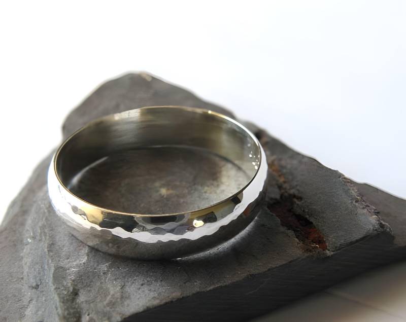 Schlichter 4.5 Mm Ehering Handgemacht in Sterlingsilber von PoseidonsBooty