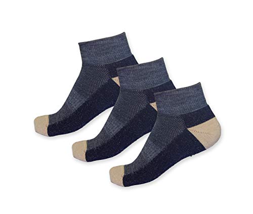 Posh Gear 3 Paar Alpaka Sneaker Socken Corto Damen Herren, grau, Größe 35-37 Posh Gear 3 Paar Alpaka Sneaker Socken Corto Damen Herren, grau, Größe 35-37 von Posh Gear