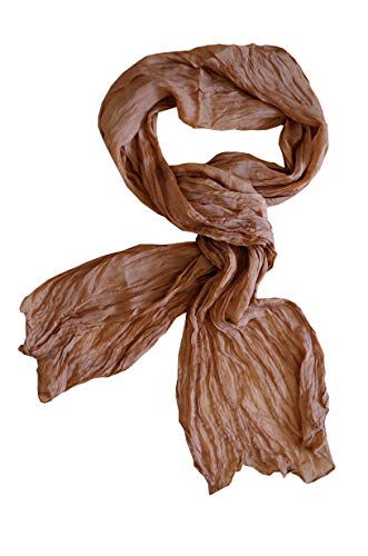 Posh Gear Damen Herren Seiden Schal wrinkle scarf, braun aus 100% Seide von Posh Gear