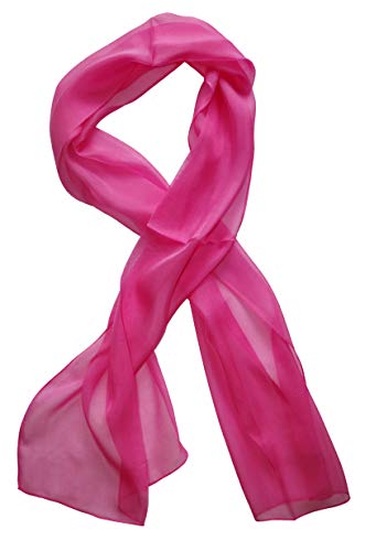 Posh Gear Damen Seiden Schal Chiffon Scialle, rosa aus 100% Seide von Posh Gear
