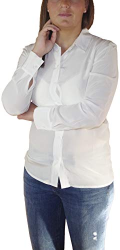 Posh Gear Damen Seidenbluse Collettoseta Bluse aus 100% Seide, weiß, Größe M Posh Gear Damen Seidenbluse Collettoseta Bluse aus 100% Seide, weiß, Größe M von Posh Gear