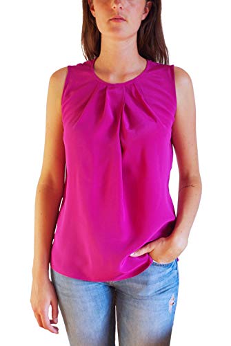 Posh Gear Damen Seidenbluse Gileseta Bluse aus 100% Seide, lila, Größe M von Posh Gear