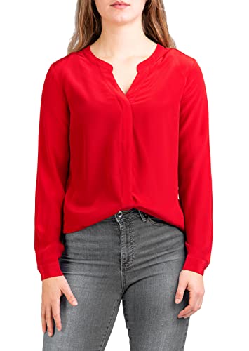 Posh Gear Damen Seidenbluse Nobicetta Bluse aus 100% Seide, dunkel rot, Größe XL von Posh Gear