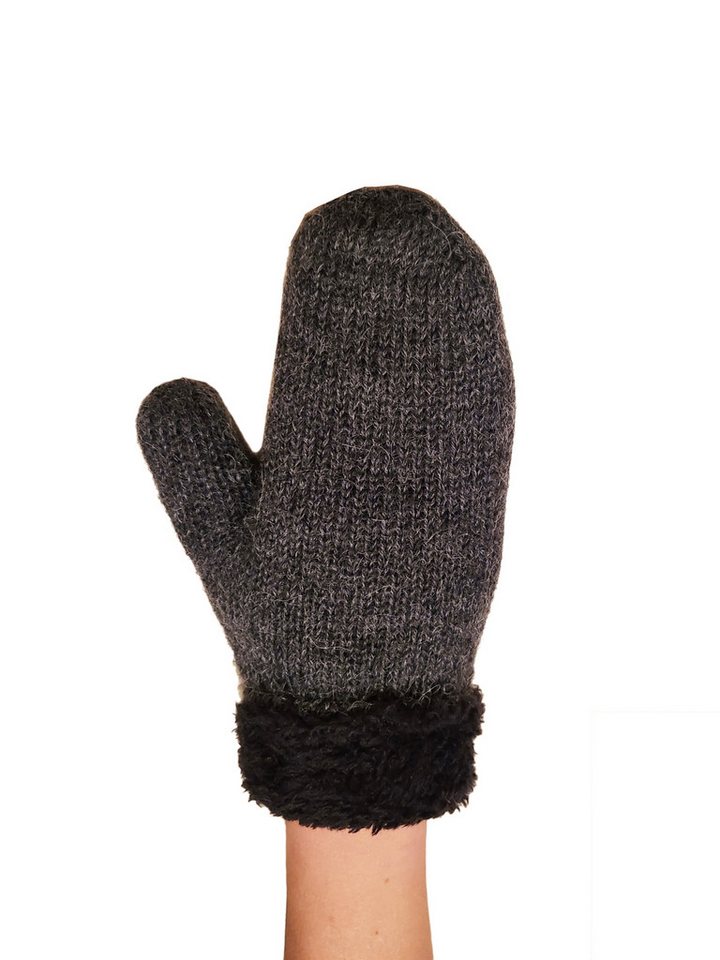 Posh Gear Fäustlinge Alpaka Handschuhe Guantiforaggio Damen Herren aus Alpakawolle gefüttert mit einem Fleece von Posh Gear
