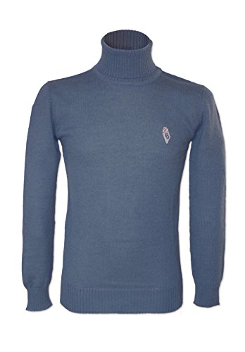 Posh Gear Herren Rollkragen Pullover Colloalto aus 100% Alpakawolle, grau, Größe XL von Posh Gear