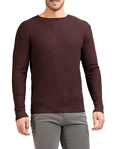 Posh Gear Herren Rundkragen Pullover Maglia 2 aus Alpakawolle, braun, Größe XXL von Posh Gear