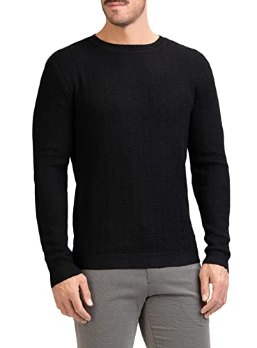 Posh Gear Herren Rundkragen Pullover Maglia 2 aus Alpakawolle, schwarz, Größe XXL von Posh Gear