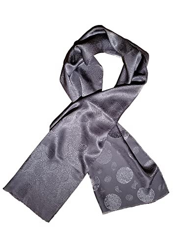 Posh Gear Herren Seiden Schal Satinecho, dunkel grau aus 100% Seide von Posh Gear