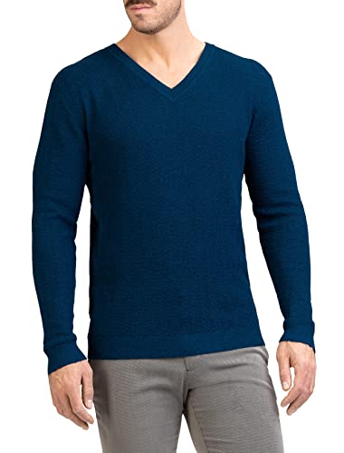 Posh Gear Herren V-Neck Pullover Maglione Alpakawolle, dunkel blau, Größe L von Posh Gear