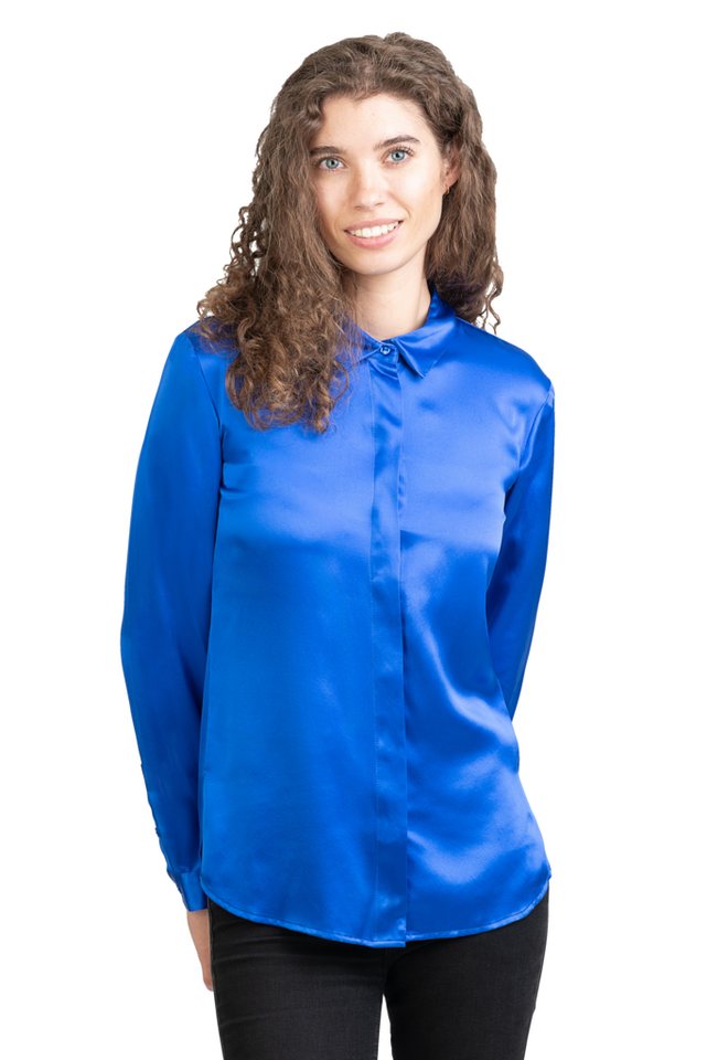 Posh Gear Seidenbluse Camicia da Donna Bluse aus Seide blickdichte Seide von Posh Gear