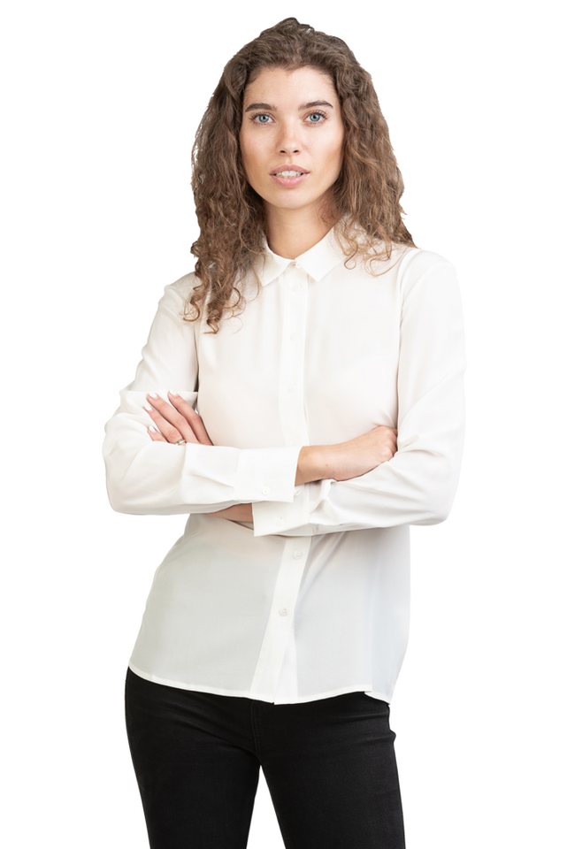 Posh Gear Seidenbluse Damen Seidenbluse Collettoseta Bluse aus 100% Seide 100% Seide von Posh Gear