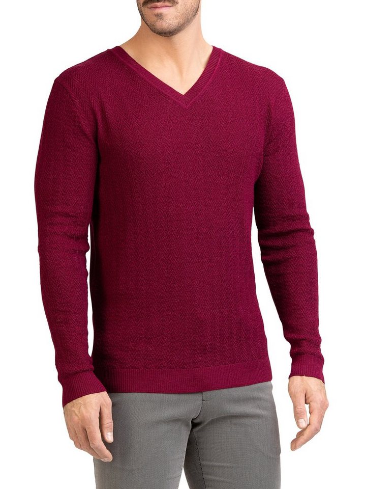 Posh Gear V-Ausschnitt-Pullover Herren V-Neck Pullover Maglione Alpakawolle von Posh Gear