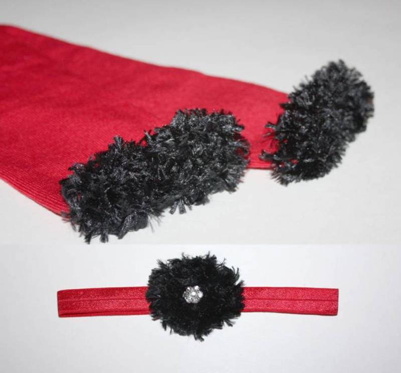 Red & Black Cardinals Atlanta Falcons Baby Stulpen Und Stirnband Set Red & Black Cardinals Atlanta Falcons Baby Stulpen Und Stirnband Set von PoshPipsqueak