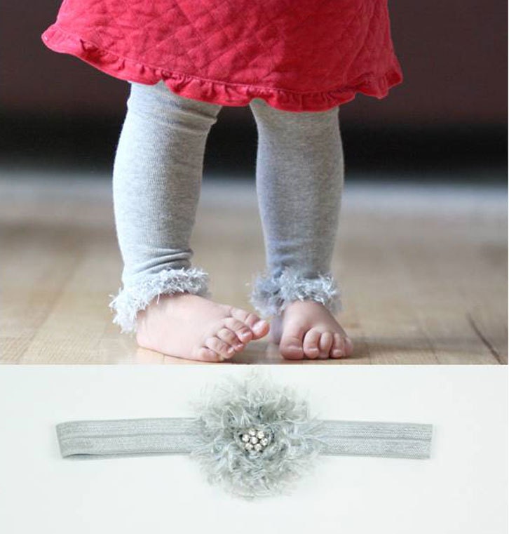 Silber Grau Baby Kleinkind Stulpen & Stirnband Silber Grau Baby Kleinkind Stulpen & Stirnband von PoshPipsqueak