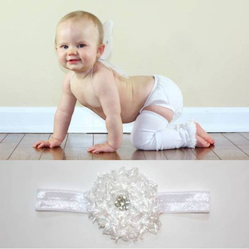 Weiße Baby Stulpen Und Stirnband Set Weiße Baby Stulpen Und Stirnband Set von PoshPipsqueak