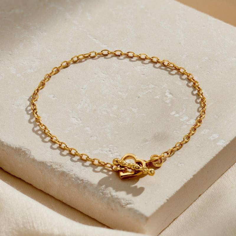 Herz T-Bar Geburtsstein Charm Armband | Silberschmuck Geburtstagsgeschenk Für Sie von PoshTottyDesigns