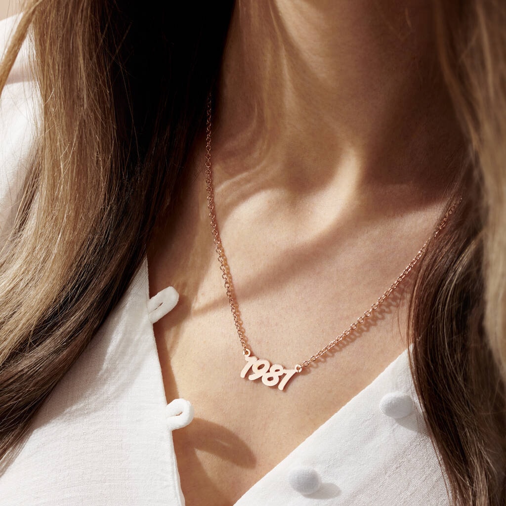 Personalisierte Datum Halskette | Sterling Silber, Geschenk Für Frauen von PoshTottyDesigns