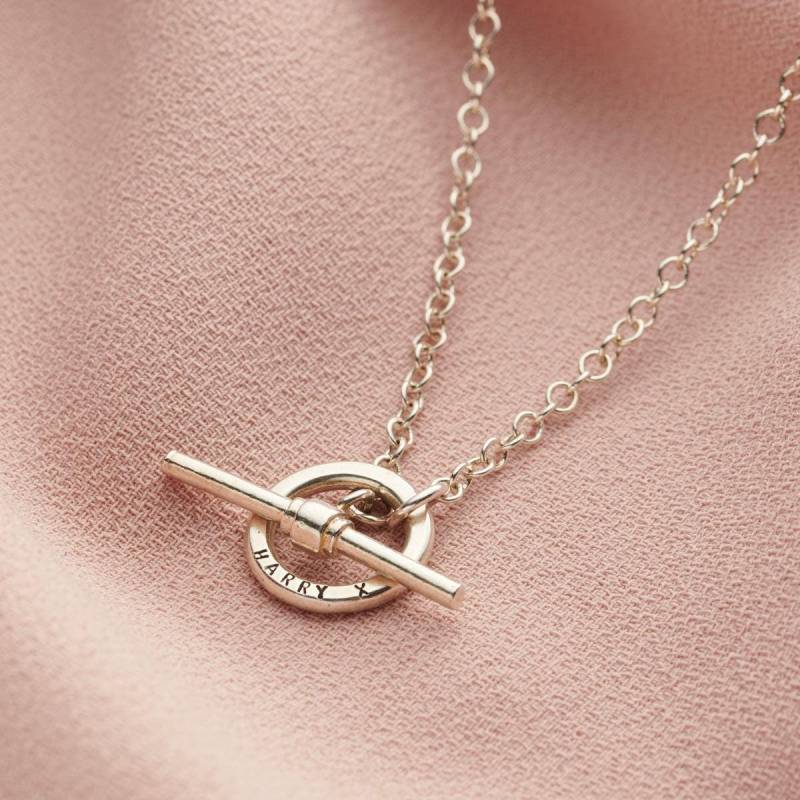 Personalisierte Sterling Silber T-Bar Lariat Halskette - Handgemacht von PoshTottyDesigns