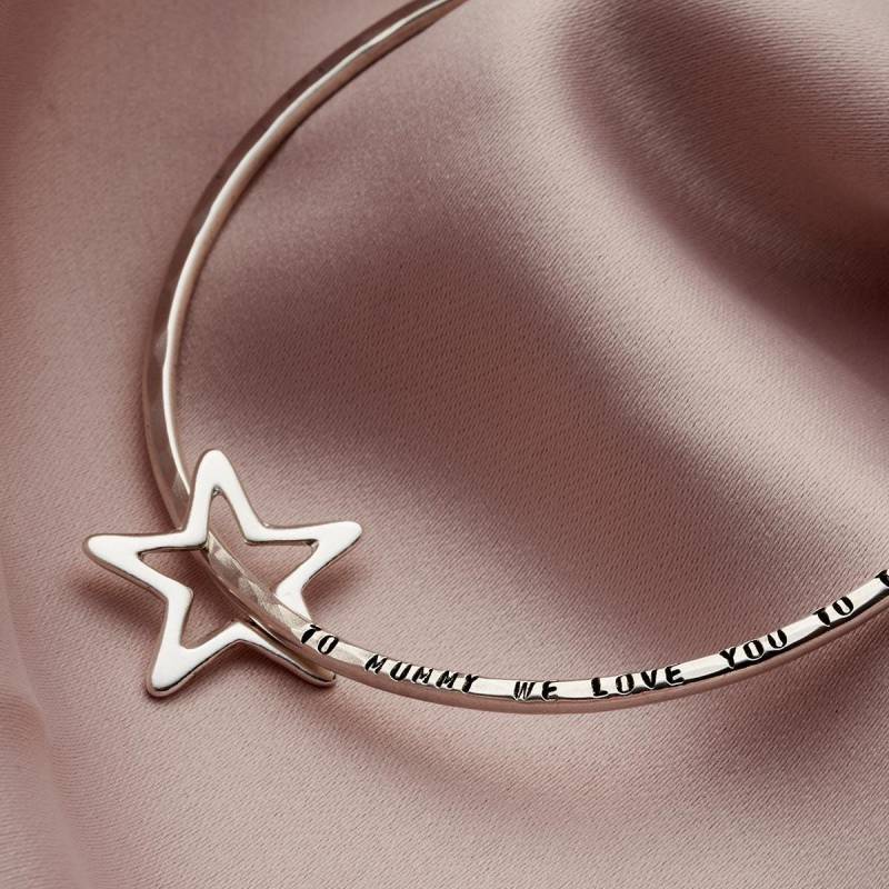 Personalisierter Sterling Silber Stern Armreif Handgemachtes Geschenk Für Frauen von PoshTottyDesigns
