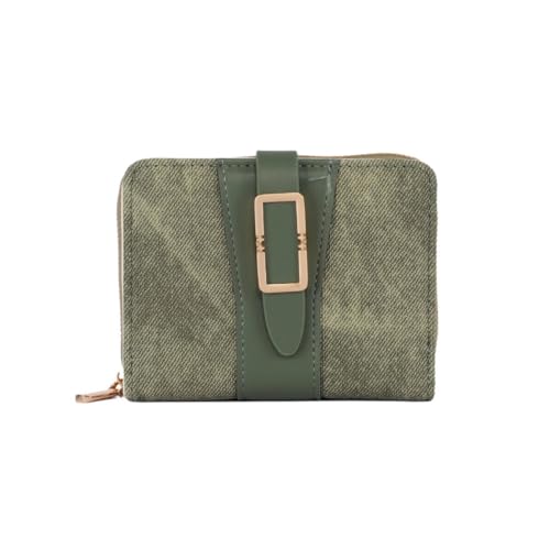Poshlr Damen Große Trifold Wallet PU Leder Geldbörse mit Kartenfächern Münzfach Mode Lange Geldbörse für Damen, P02-Grün, Für den täglichen Gebrauch von Poshlr