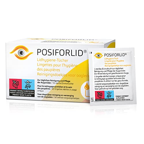 POSIFORLID® Lidhygiene-Tücher. Vorbefeuchtete, sterile Tücher zur Reinigung der Augenlider, 50 Stück von Posiforlid