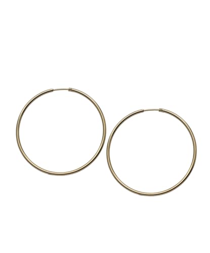 Große Creolen Damen – 18K vergoldete Edelstahl-Ohrringe, Leicht & Nickelfrei, Klassische Gold Hoops für Alltag & Party, inkl. Geschenkbox von Positiva Jewelry