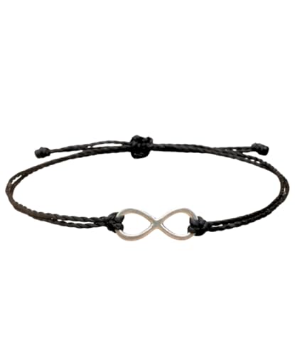 Positiva Jewelry Armband Infinity 925 Silber – Verstellbares Damenarmband mit Unendlichkeitszeichen – Zartes Freundschaftsarmband (Grün) von Positiva Jewelry