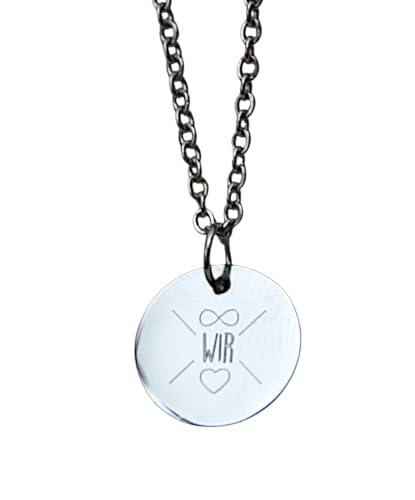 Positiva Jewelry Damen Halskette „Wir“ – Kette mit Infinity & Herz, romantische Schmuck Geschenkidee für Frauen, langlebig & wasserfest Schmuck Geschenke für Frauen Freundin Frau Mama Sie (Silber) von Positiva Jewelry