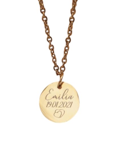 Positiva Jewelry Personalisierte Kette mit Gravur als Geschenk für Frauen- zur Geburt -Geburtskette für die Mutter (Silber) von Positiva Jewelry