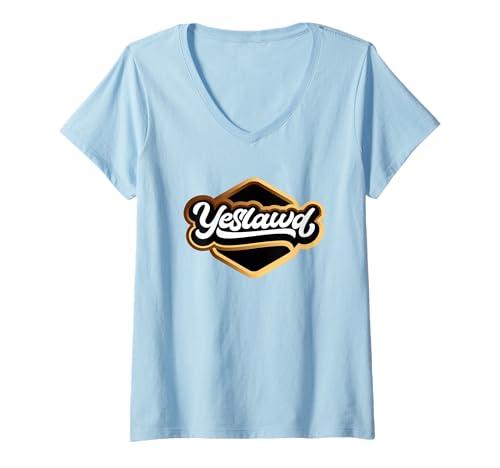 Damen Yeslawd Positiver Affirmationsschub T-Shirt mit V-Ausschnitt von Positive Energy Motivation Inspiring