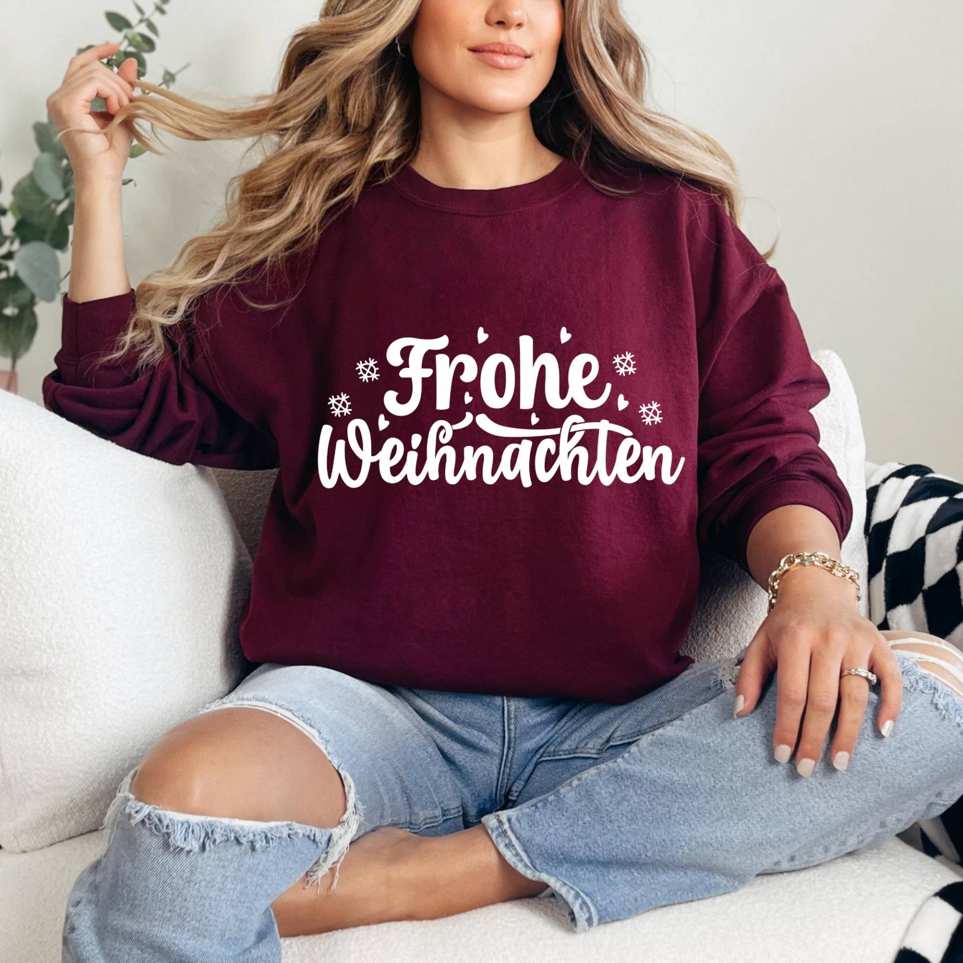Sweatshirt Weihnachten I Weihnachtspullover Frohe Geschenkideen Geschenk Mama Merry Christmas von PositiveLiveDesigns