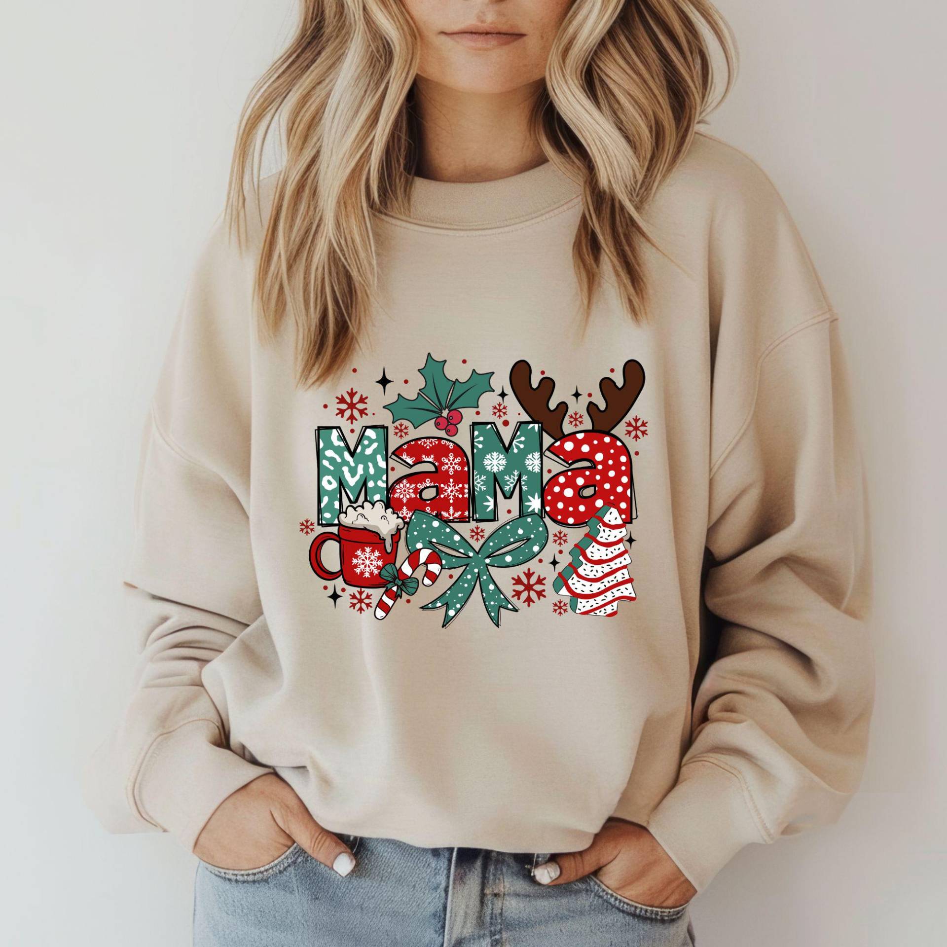 Sweatshirt Weihnachten Mama I Weihnachtspullover Geschenkideen Geschenk Merry Christmas von PositiveLiveDesigns