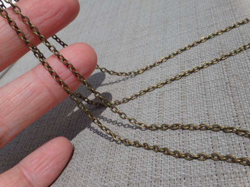 Antike Messing-Kette. Länge Nach Wahl. Sie Haben Eine Personifizierte Kette. - Bronzekette von PositiveMindSo