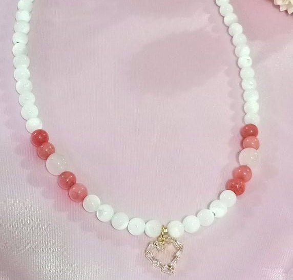 Perlmutt Rosenquarz Rhodonit Halskette Handgemachtes Einzelstück Positive Vibes Nur, Heilung Schmuck Intention Perlmutt Rosenquarz Rhodonit Halskette Handgemachtes Einzelstück Positive Vibes Nur, Heilung Schmuck Intention von PositiveVibesDesigns