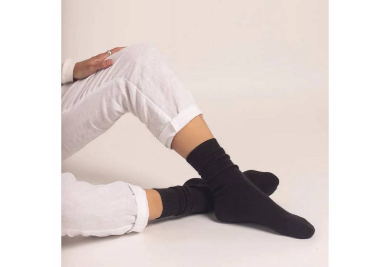 Posseimo Socken Possum Merino Nooan Possum Merinowolle HAMILTON Socken (1 Paar) eingesticktes Logo von Posseimo