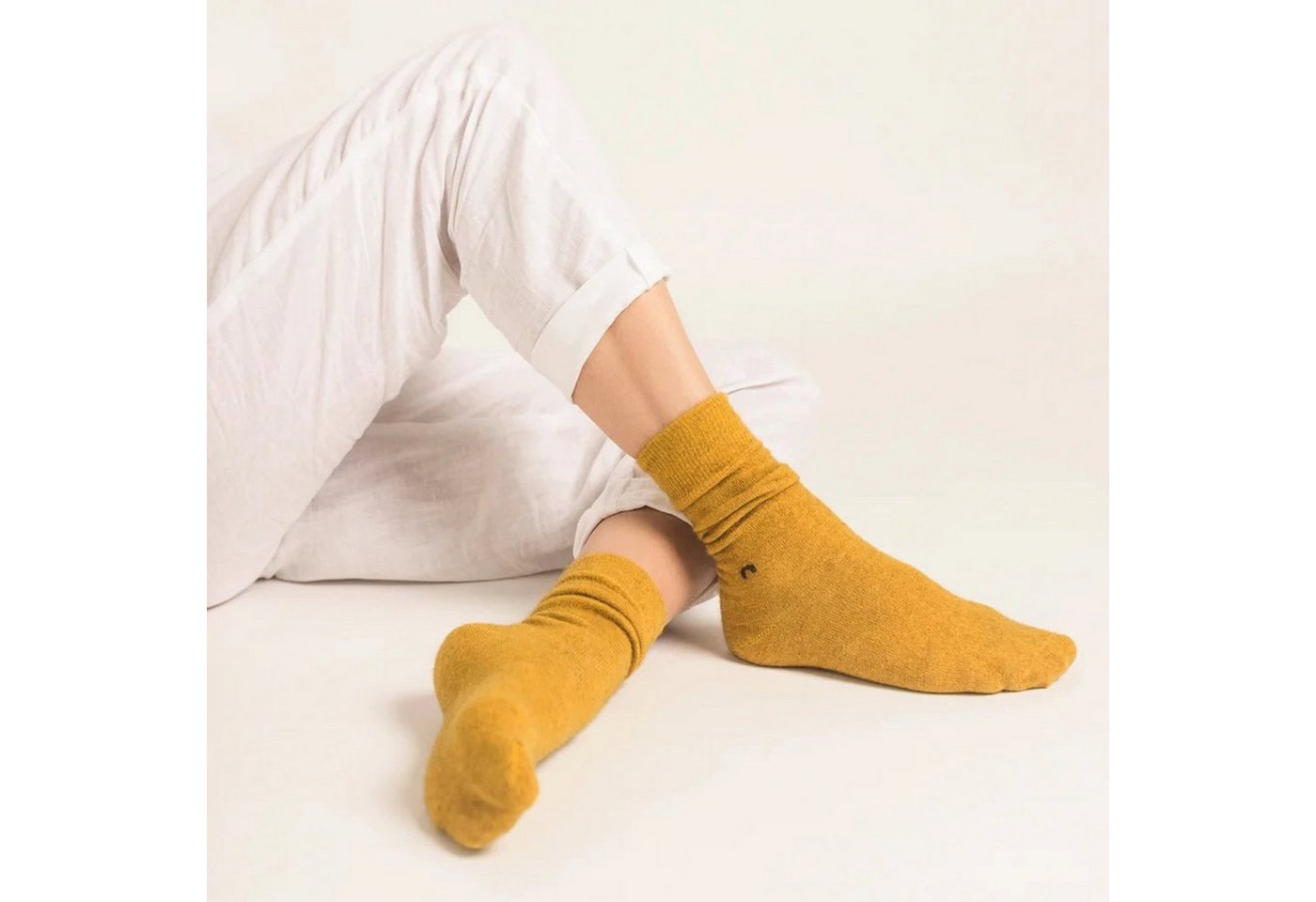 Posseimo Socken Possum Merino Nooan Possum Merinowolle HAMILTON Socken (1 Paar) eingesticktes Logo von Posseimo