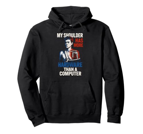 Schulterchirurgie More Hardware Fun Herren Chirurgie Patient Pullover Hoodie Schulterchirurgie More Hardware Fun Herren Chirurgie Patient Pullover Hoodie von Post Surgery Patient Get Well Recovery Apparel
