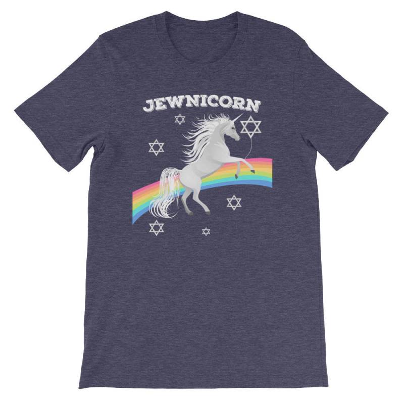 Jewnicorn Chanukka-Kurzarm Unisex T-Shirt Jewnicorn Chanukka-Kurzarm Unisex T-Shirt von PostandBeamGoods