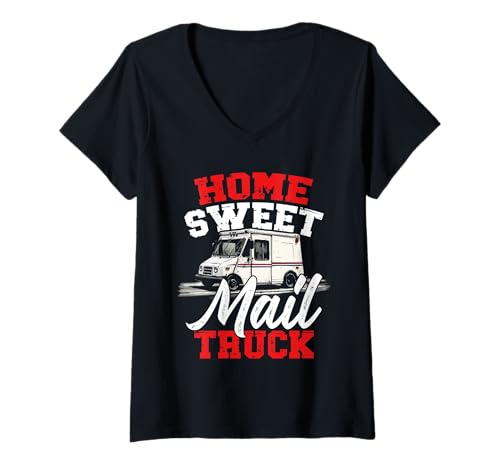 Damen Lustiger Postangestellter Postbote für Männer Design T-Shirt mit V-Ausschnitt Damen Lustiger Postangestellter Postbote für Männer Design T-Shirt mit V-Ausschnitt von Postman Designs for Postal Worker Mailman