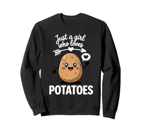 Mädchen, das Kartoffeln liebt Sweatshirt von Potatoe Lover Girl Food Humor
