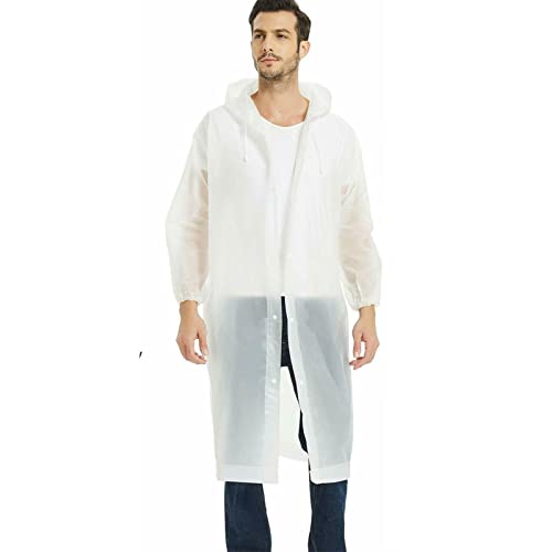 Potosala 2 Stück Regenponcho Regenjacke Regenponcho Regenjacke, weiß von Potosala