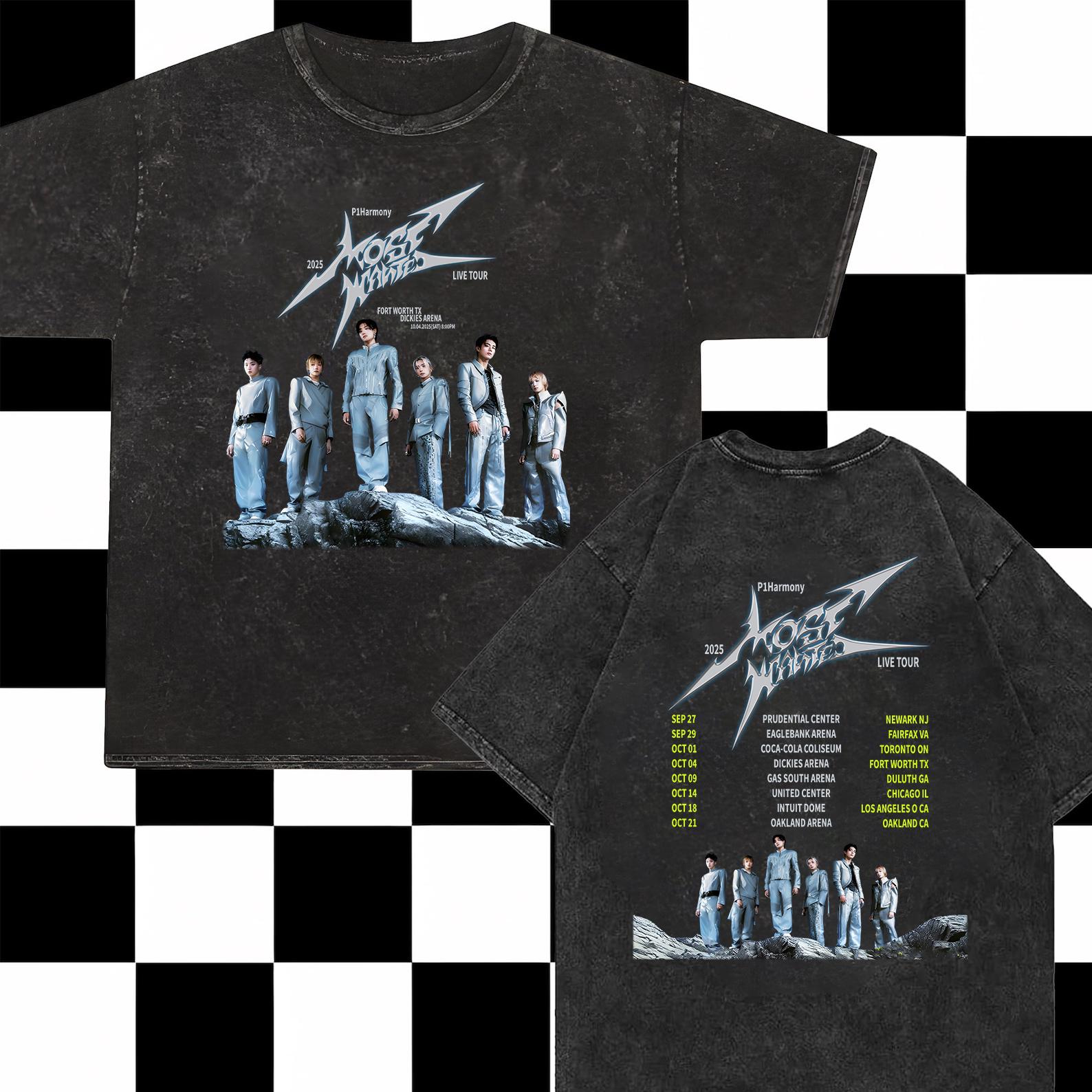 P1Harmony Live Tour P1Ustage H Most Wollte Shirt, Duh Album Live Tour 2025 Mineral Wash Kpop von PotsdamPlazash