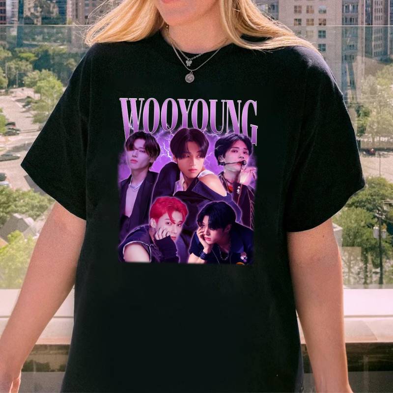 Retro Ateez Wooyoung T-Shirt, Mitglieder Shirt, Kpop Goldene Stunde Teil 3 2025 Welttournee in Deiner Fantasie von PotsdamPlazash